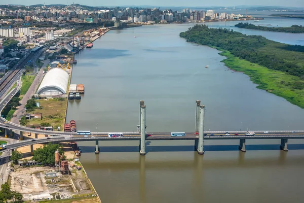 ポルト アレグレ ブラジル 2018年2月16日 ブラジルのポルト アレグレ ブリッジ グアイバの風景写真 — ストック写真