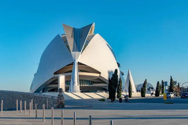 西班牙瓦伦西亚 2019年1月4日 现代地标城市Ciudad Las Artes Las Ciencias 该项目由Santiago Calatrava和Flix Candela设计 — 图库照片