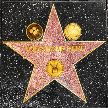 Los Angeles, ABD - 5 Mart 2019: Turistler için Hollywood Şöhret Yolu 'nda Star' a yakın çekim.