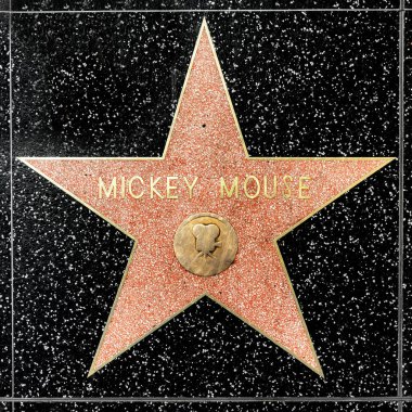 LOS ANGELES, ABD - 17 MAR 2019: Miki Fare İçin Hollywood Şöhret Yolu 'nda Yıldızın Yakın Çekimi