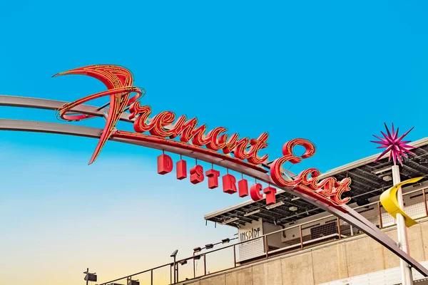 Las Vegas Usa March 2019 Entrance Fremont East Lots Old — Stock Photo, Image