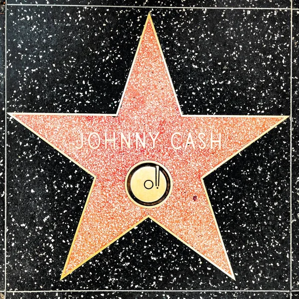 Los Angeles Usa 2019年3月17日 ジョニー キャッシュのためのハリウッド ウォーク フェームの星の閉鎖 — ストック写真