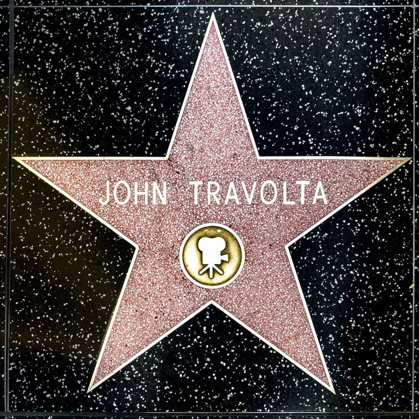 Los Angeles Usa 2019年3月17日 ジョン トラボルタのハリウッド ウォーク フェイムの星の閉鎖 — ストック写真