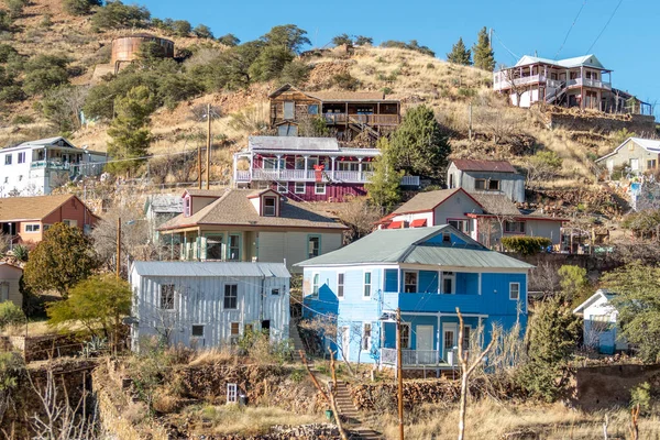 Bisbee Usa December 2019 Buildings Hills Clear Day Edge Bisbee — Stock Photo, Image