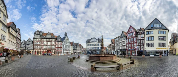 德国布茨巴赫 2020年1月17日 德国黑森州布茨巴赫市历史性市场景观 — 图库照片