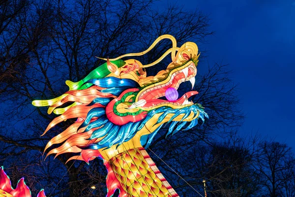 Кельн Німеччина Січня 2020 China Light Festival December 7Th 2019 — стокове фото