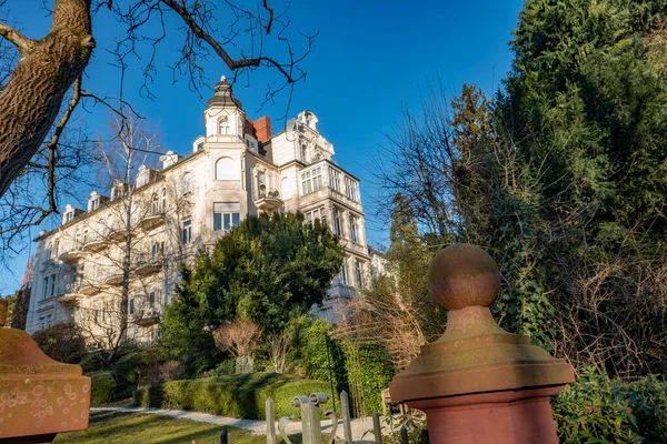 Wiesbaden Alemanha Janeiro 2020 Antiga Moradia Parkstrasse Wiesbaden Uma Rua — Fotografia de Stock