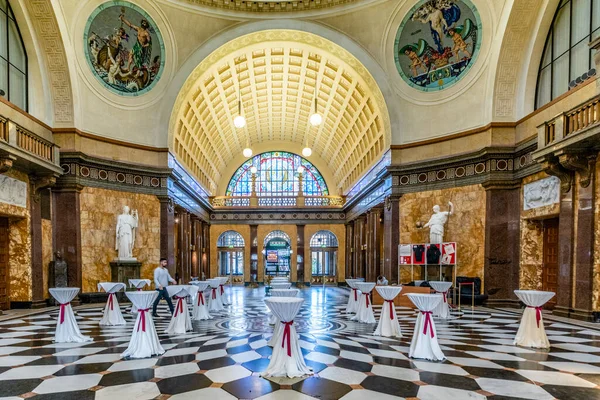 Wiesbaden Allemagne Janvier 2020 Intérieur Casino Wiesbaden Avec Célèbre Plafond — Photo