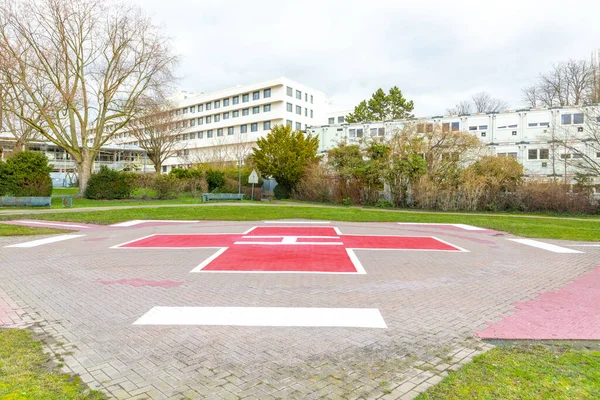 Frankfurt Germany February 2020 Helicopter Landing Port Hospital Frankfurt — Stock Photo, Image