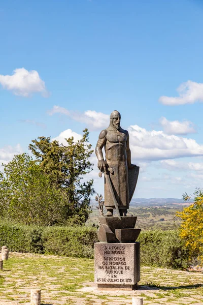 Ourique Portugal Mars 2020 Staty Kung Alfonso Henriques Ourique För — Stockfoto