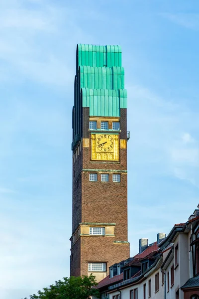 Darmstadt Deutschland Juni 2020 Berühmter Hochzeitsturm Auf Der Mathildenhöhe Darmstadt — Stockfoto