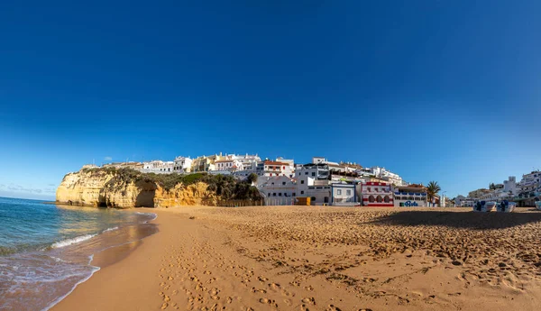 Carvoeiro Portugal Червня 2020 Село Carvoeiro Порожнім Пляжем Через Вірус — стокове фото