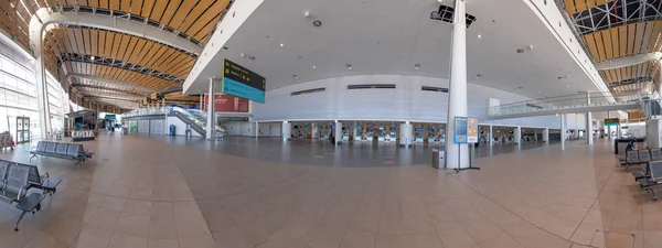 Faro Portugal June 2020 Entrance Hall Faro Airport Tourists Due — Stock Photo, Image