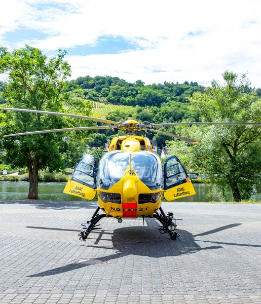 Zell Allemagne Juillet 2020 Opération Sauvetage Hélicoptère Sauvetage Allemand Adac — Photo