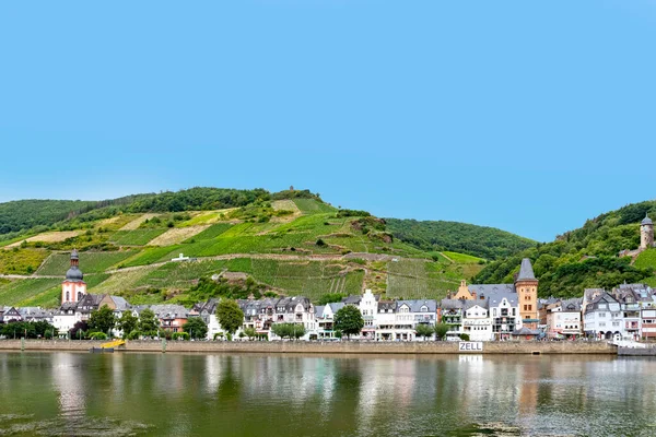 Zell Germany July 2020 Scenic View Village Zell Moselle Valley — Stock Photo, Image