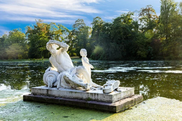 Schwetzingen Deutschland September 2020 Berühmter Flussgott Rhenus Wunderschönen Schwetzinger Park — Stockfoto