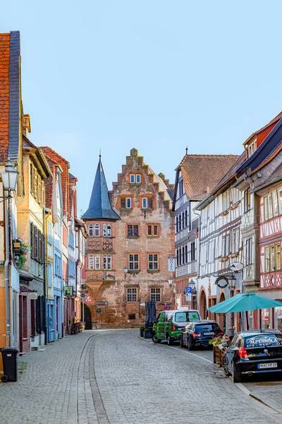 Budingen Německo Září 2020 Pohled Zpola Roubené Domy Historickém Starém — Stock fotografie
