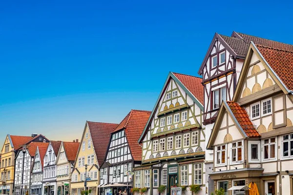 Detmold Duitsland Oktober 2020 Mooie Oude Vakwerkhuizen Stad Detmold Het — Stockfoto