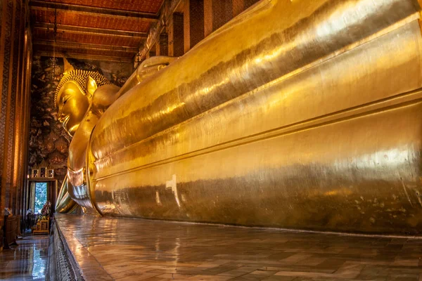 Bangkok Thailand Januar 2008 Liegender Buddha Wat Pho Tempel Erster — Stockfoto