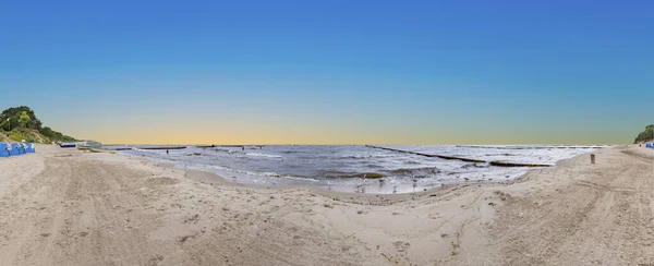 Malebná Prázdná Pláž Podzim Ostrově Usedom Německo — Stock fotografie