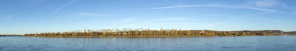 River Rhine Landscape Bonn Sunny Winter Afternoon — Stock Photo, Image