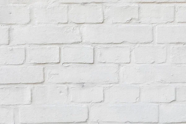 Beyaza Boyanmış Eski Model Tuğla Duvar Deseni — Stok fotoğraf