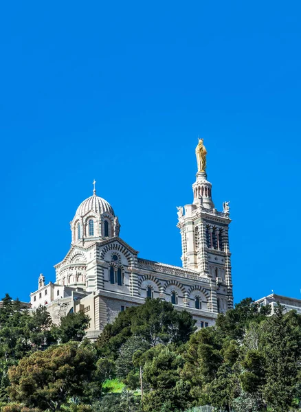 Notre Dame Garde Marseille Franciaország — Stock Fotó