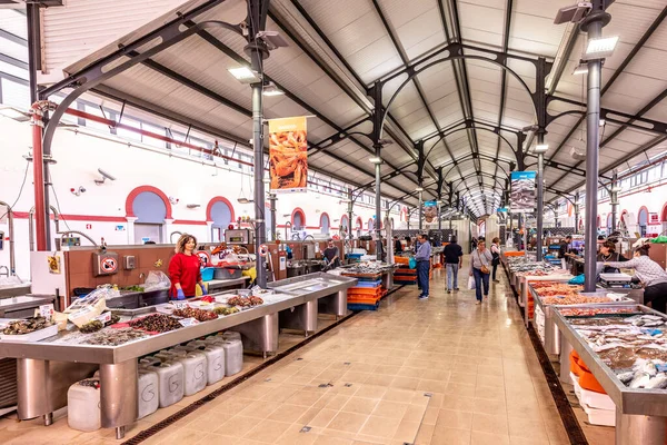 Loule Portugal March 2020 Interior Traditional Portuguese Market Loule Algarve — Stock Photo, Image