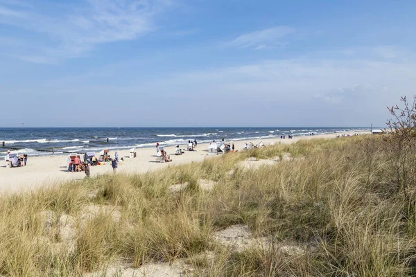 Uckeritz April 2014 Die Menschen Genießen Die Sonne Strand Den — Stockfoto