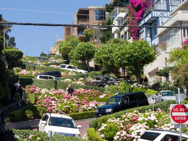 San Francisco Usa Juli 2008 Menschen Besuchen Die Lombardenstraße San — Stockfoto