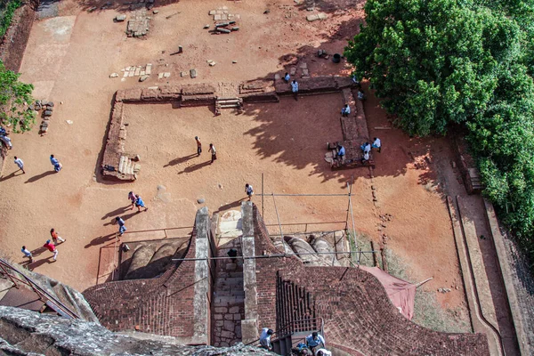 Sigiriya Sri Lanka Augustus 2005 Leeuwen Rots Oud Paleis Sigiriya — Stockfoto