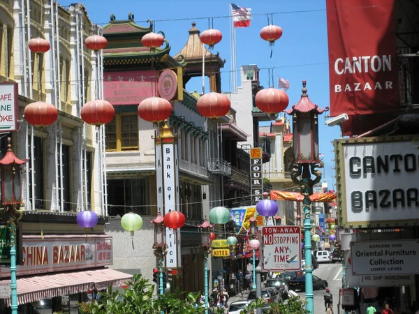 San Francisco Usa July 2006 Typical Street Scene Chinatown San — Stock Photo, Image