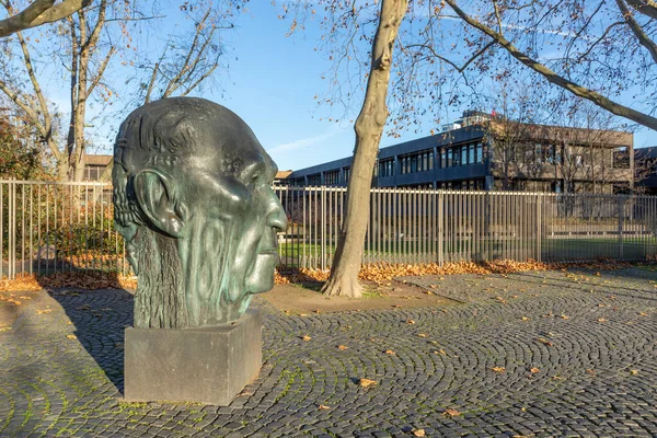Bonn Germany November 2020 Statue Konrad Adenauer Created Sculptor Hubertus — Stock Photo, Image