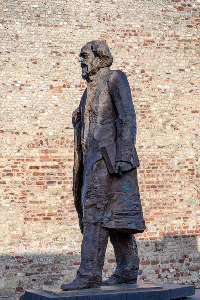 Treviri Germania Novembre 2020 Statua Del Filosofo Karl Marx Fondatore — Foto Stock