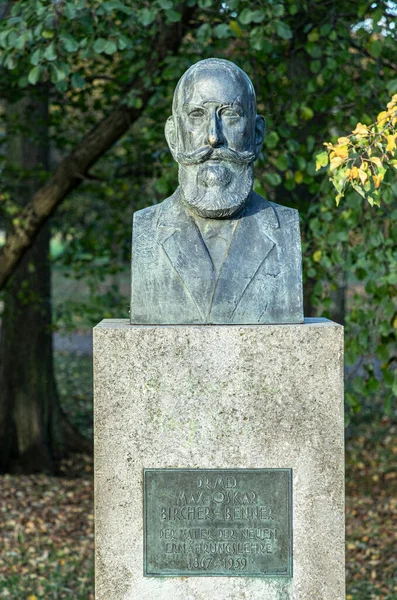 Bad Homburg Allemagne Novembre 2020 Statue Bircher Benner Dans Kurpark — Photo