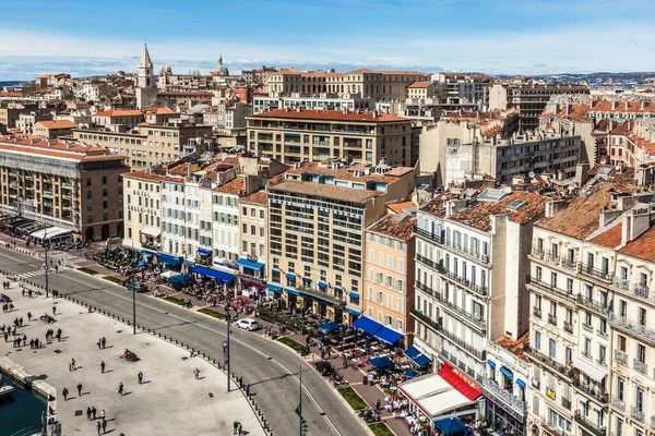 法国马赛 2015年3月29日 从海港看马赛老城 — 图库照片