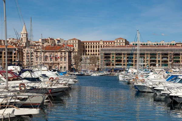 Marseille France March 2015 View Old Harbor Marseille Harbor View — Stock Photo, Image