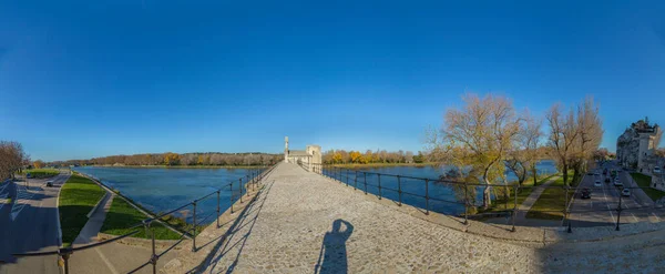Pont Avignon Ist Eine Berühmte Mittelalterliche Brücke Der Stadt Avignon — Stockfoto
