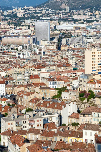 View Skyline Marseille Notre Dame Garde France — Stock Photo, Image