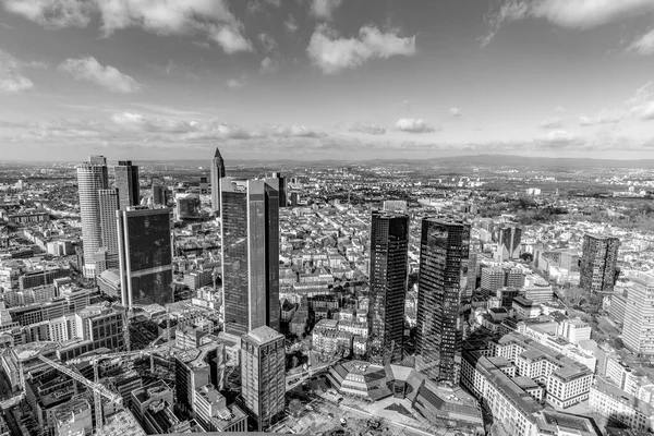 Panorama Dzielnicy Finansowej Frankfurcie Nad Menem Niemcy — Zdjęcie stockowe