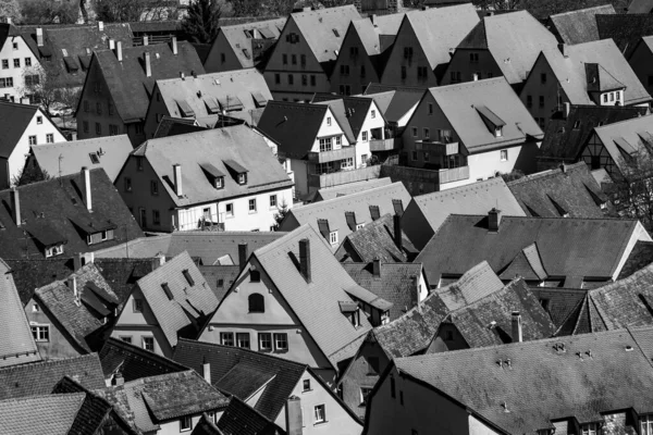 Régi Tetők Rothenburg Der Tauber Bajorország Németország — Stock Fotó