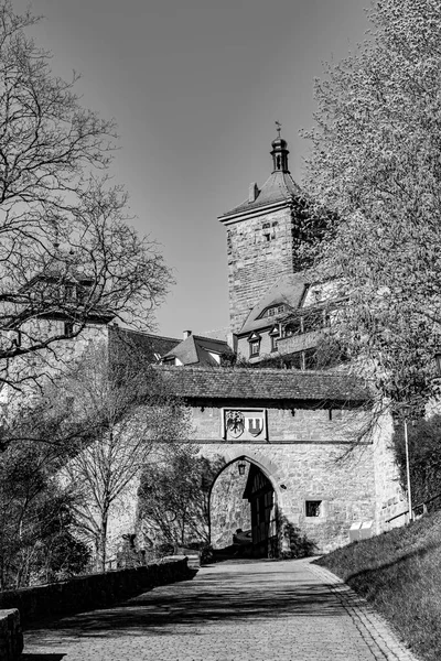 Rothenburg Der Tauber Kobolzell Gate Beieren Duitsland — Stockfoto