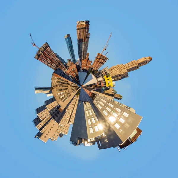 Небосклон Нью Йорка Закате Видно Бруклина Бруклин Является Самым Густонаселенным — стоковое фото