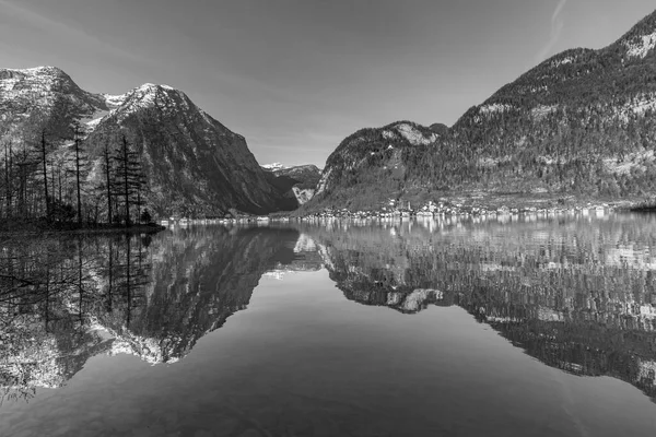 Ville Hallstatt Avec Maisons Traditionnelles Bois Autriche Europe — Photo