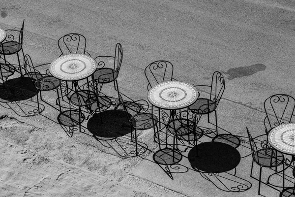 Old Cafe Chairs Vienna Street — Stock Photo, Image