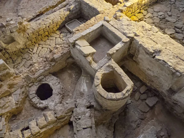 Barcelona Espanha Março 2015 Importante Sítio Arqueológico Com Ruínas Cidade — Fotografia de Stock