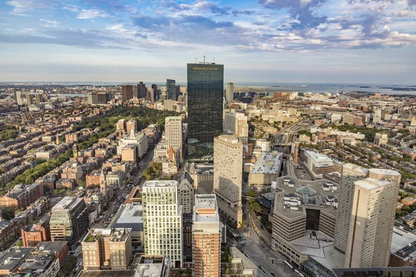 Vista Aérea Horizonte Boston Massachusetts — Foto de Stock