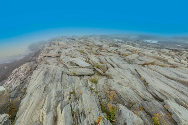Costa Escénica Cabo Elisabeth Niebla Con Espectaculares Formaciones Piedra —  Fotos de Stock