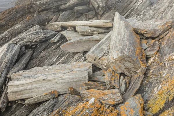 Costa Cênica Cabo Elisabeth Nevoeiro Com Formações Pedra Espetaculares — Fotografia de Stock