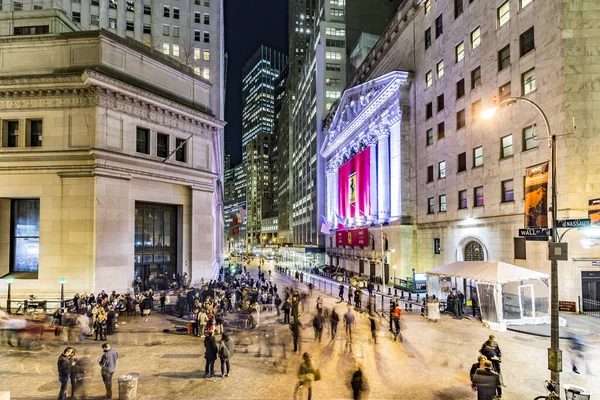New York Usa October 2015 People Join Party Wall Street — Stock Photo, Image